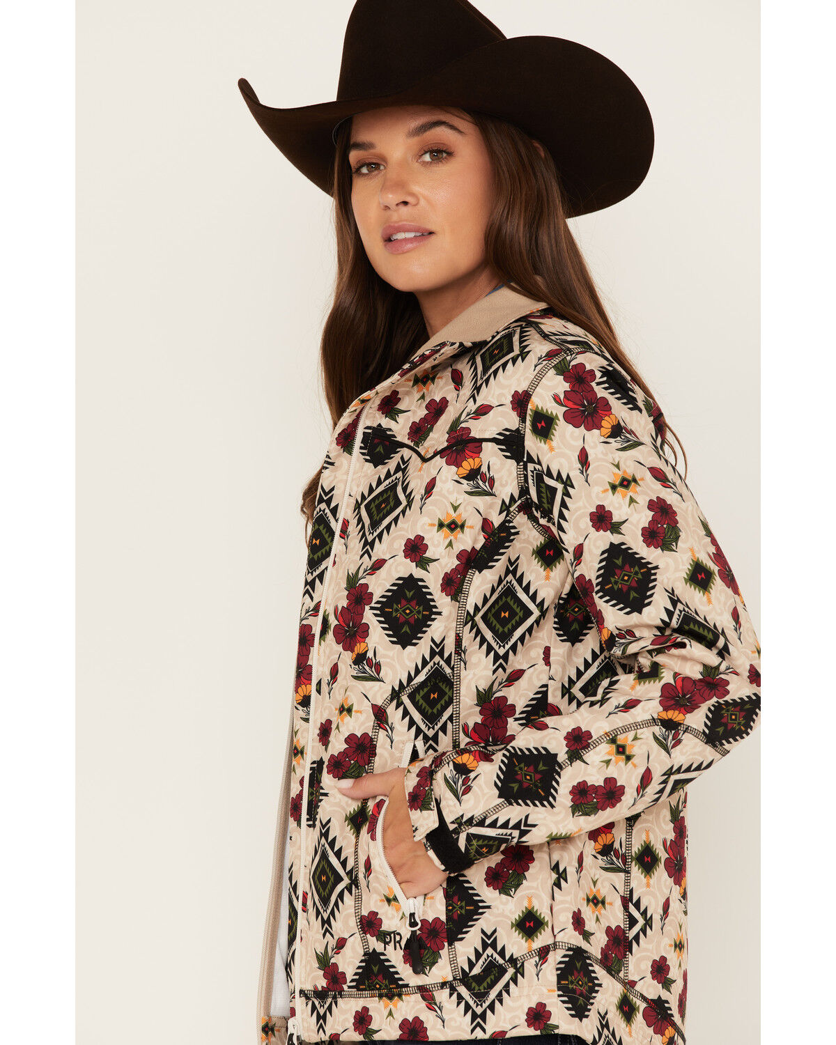 Image #2 - Powder River Outfitters Women's Floral Southwestern Print Softshell Jacket, , hi-res