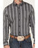 Image #3 - Cody James Men's Wiltern Striped Long Sleeve Button-Down Stretch Western Shirt, Grey, hi-res