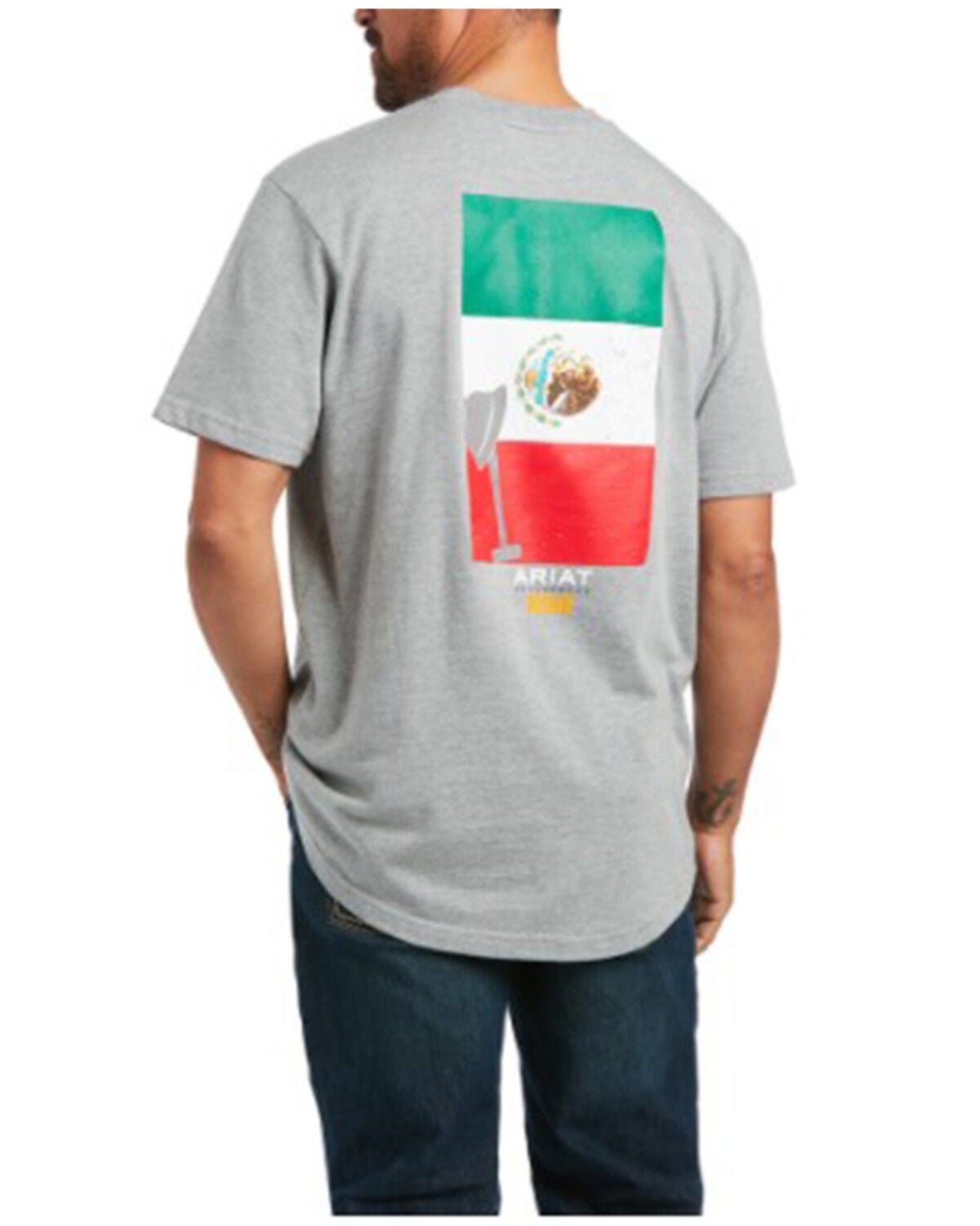 Image #2 - Ariat Men's Rebar Cotton Strong Mexico Pride Graphic Short Sleeve Work T-Shirt, , hi-res