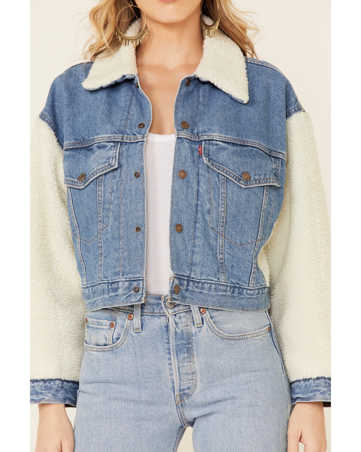 levis crop denim jacket