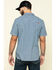 Hawx Men's Skyhawk Indigo Plaid Short Sleeve Work Shirt - Tall , Indigo, hi-res