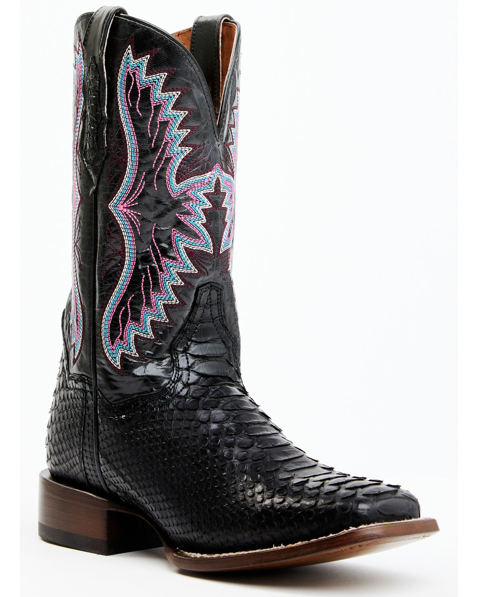 Dan Post Women s Back Cut Python Exotic Western Boot Broad Square Toe
