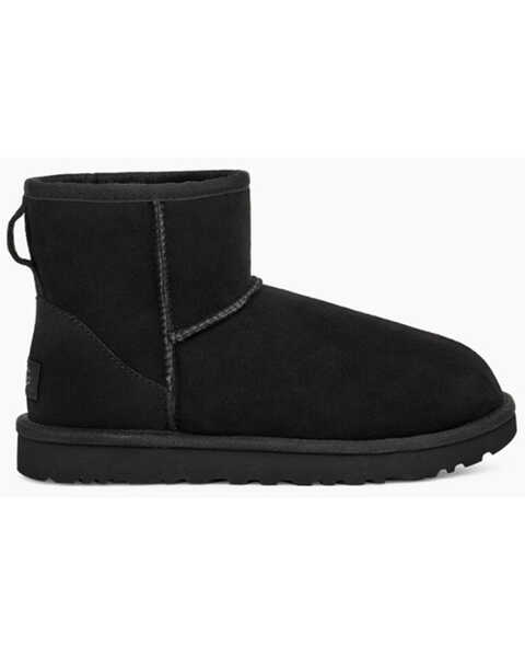 Image #2 - UGG Women's Classic Mini II Lined Short Suede Boots - Round Toe, Black, hi-res