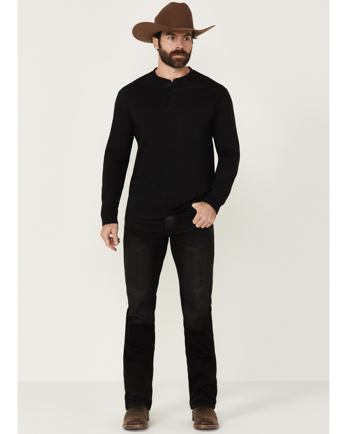 Image #1 - Moonshine Spirit Men's Venom Slim Straight Stretch Denim Jeans, Black, hi-res