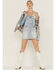 Image #2 - Cleo + Wolf Women's Light Wash Denim Skirtall, Super Light Wash, hi-res