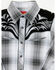 Image #2 - Rodeo Clothing Boys' Plaid Print Embroidered Long Sleeve Snap Western Shirt, Black/white, hi-res