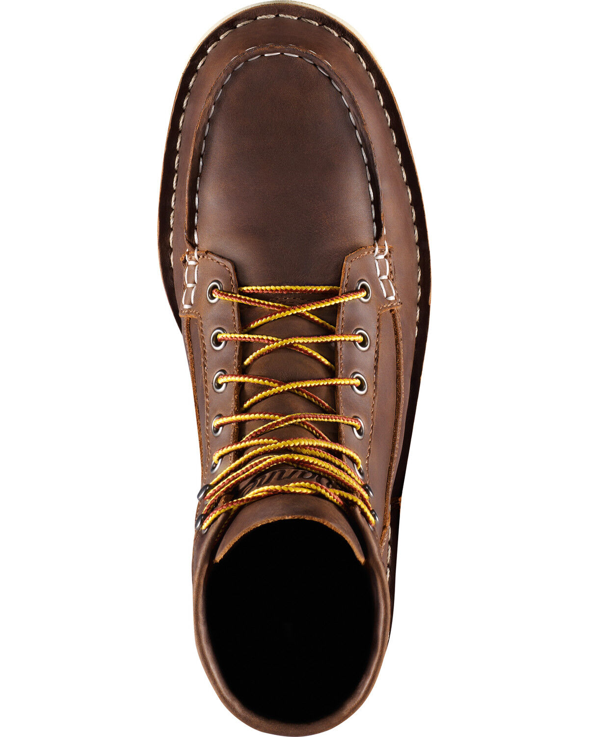 Image #3 - Danner Men's 6" Bull Run Moc Toe Work Boots - Steel Toe, Brown, hi-res