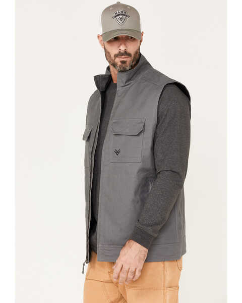 Image #2 - Hawx Men's Canvas Insulated Extreme Cold Work Vest, Charcoal, hi-res