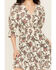 Image #3 - Wild Moss Women's Printed Crochet Trim Mini Dress, Ivory, hi-res