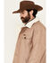 Image #2 - Wrangler Men's Sherpa Lined Button-Front Coat, Brown, hi-res