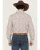 Image #4 - Gibson Trading Co Men's River Bank Floral Print Long Sleeve Snap Western Shirt, White, hi-res