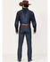 Image #3 - Cinch Men's Bronze Label Dark Wash Slim Tapered Rigid Denim Jeans, Blue, hi-res