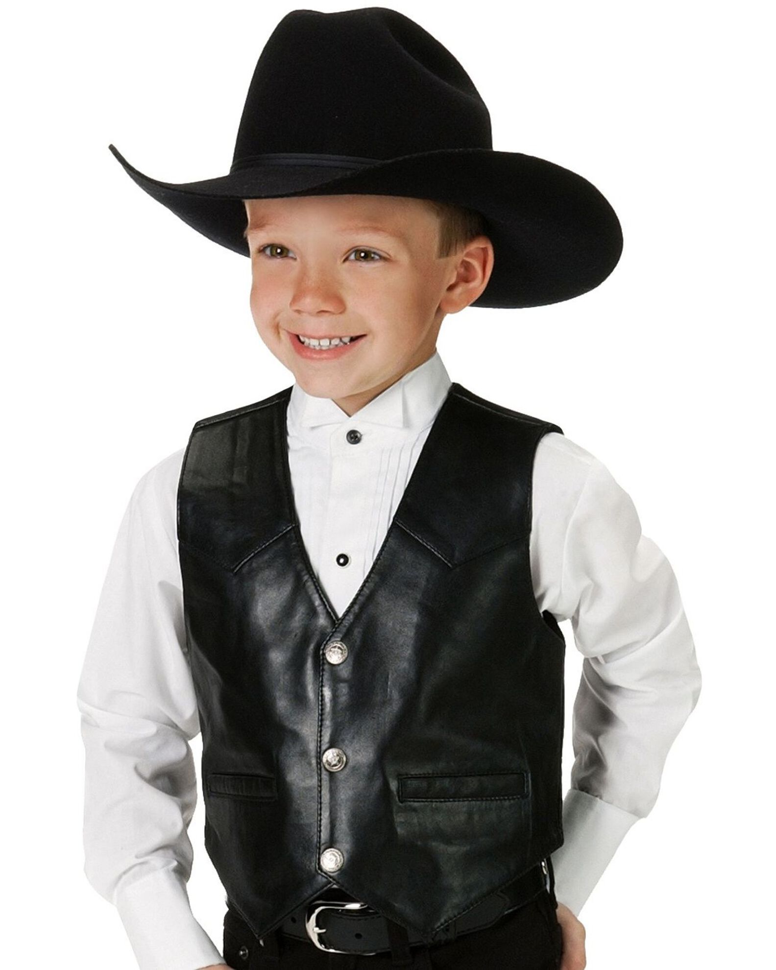 Roper Boys Lambskin Leather Vest Country Outfitter