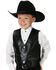 Image #1 - Roper Boys' Lambskin Leather Vest, Black, hi-res