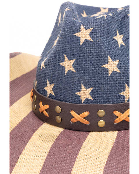 Image #6 - Cody James O Uncle Sam Straw Cowboy Hat , Black, hi-res