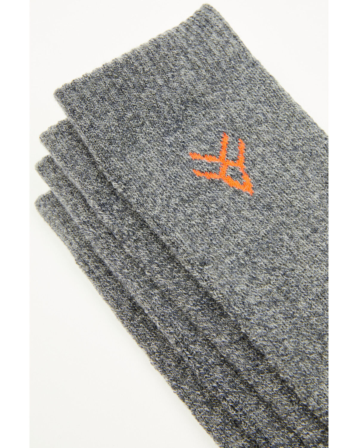 Image #2 - Hawx Men's Crew Wool Socks - 2 Pack, Dark Grey, hi-res