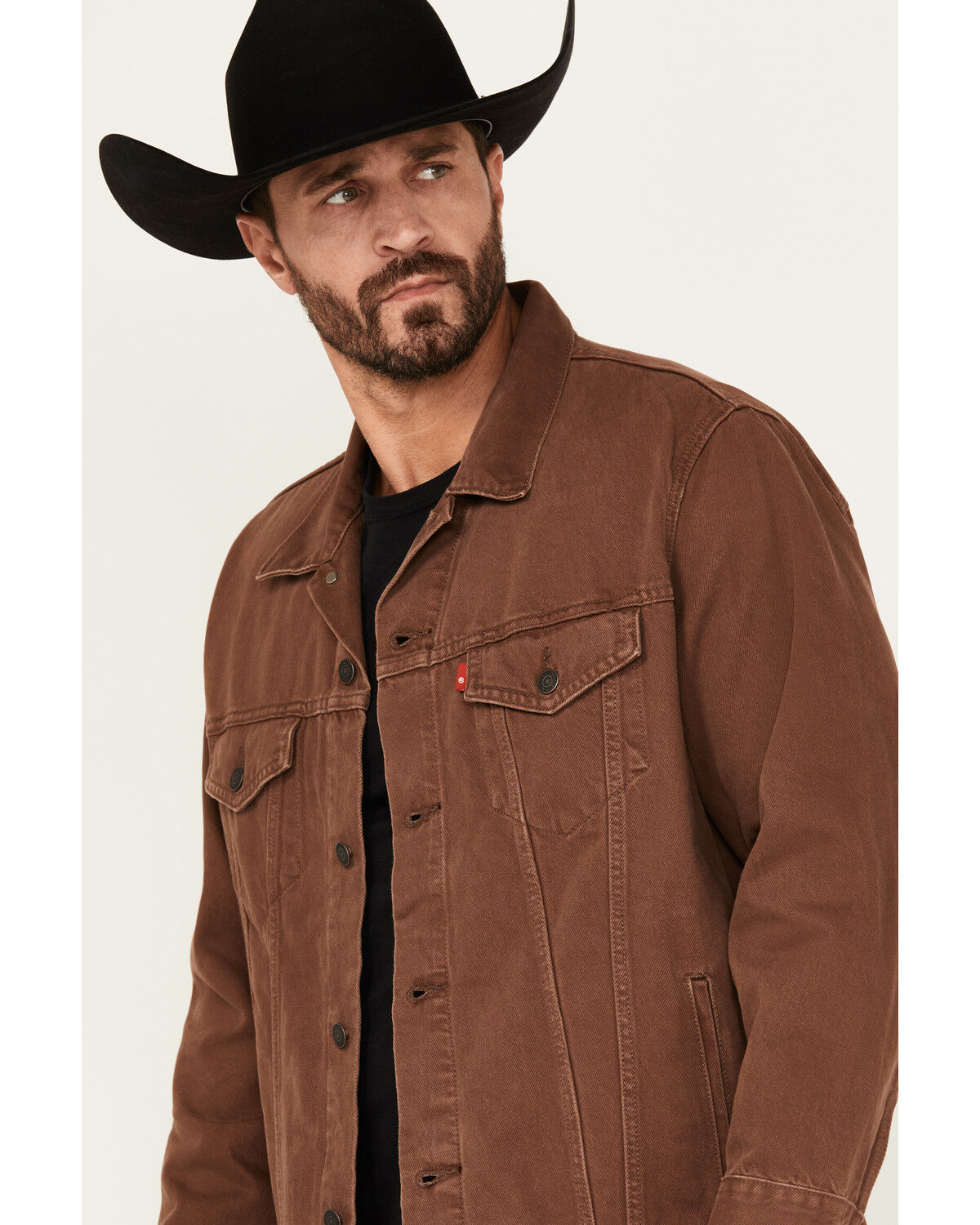 Image #2 - Levi's Men's Relaxed Fit Trucker Jacket, Medium Brown, hi-res