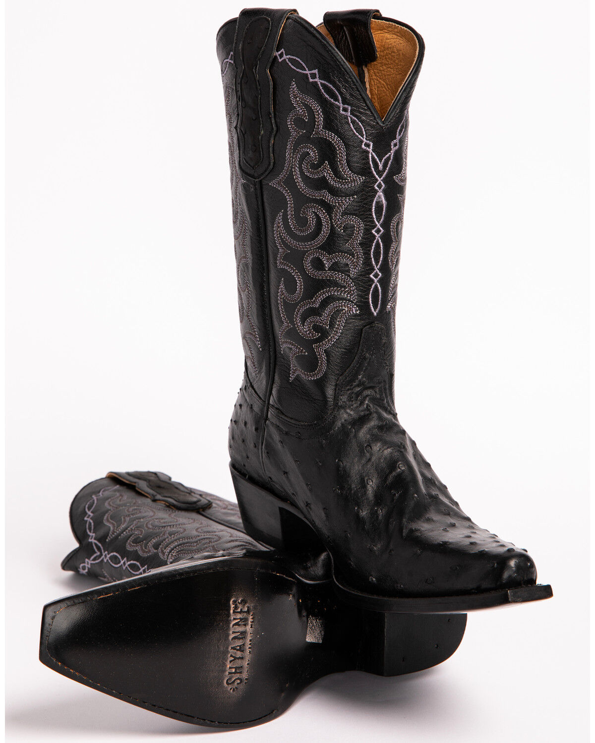 women's full quill ostrich boots