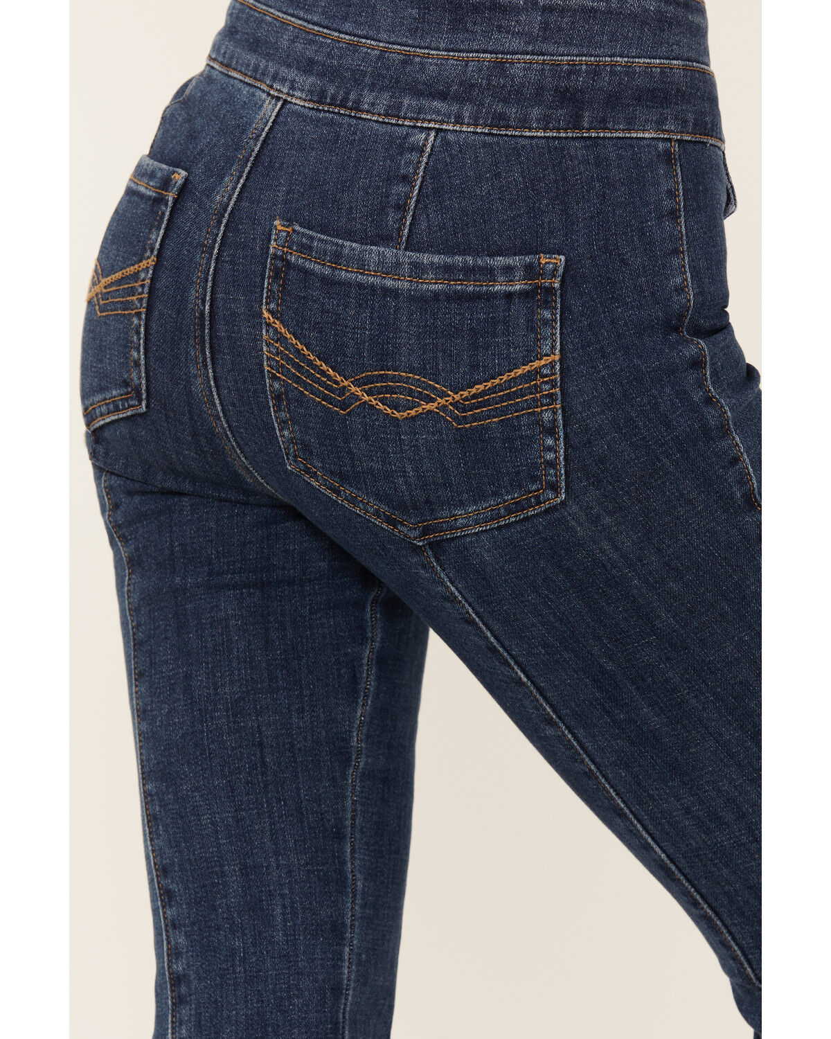 Image #4 - Idyllwind Women's La Vista Dark Wash Legend High Rise Bootcut Comfort Stretch Denim Jeans, Medium Wash, hi-res