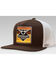 Image #1 - Ropesmart Men's Brown Solo Serape Steerhead Embroidered Patch Mesh-Back Ball Cap, Brown, hi-res