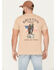 Image #1 - Brixton Men's Boot Barn Exclusive Vulture Culture Short Sleeve Graphic T-Shirt, Sand, hi-res