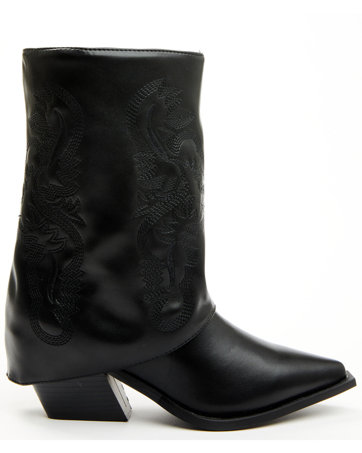 Image #2 - Azalea Wang Women's Portabella Booties - Snip Toe, Black, hi-res