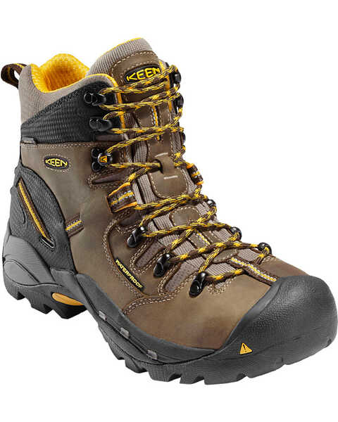 Image #1 - Keen Men's Electrical Hazard Protection Work Boots - Steel Toe , Brown, hi-res