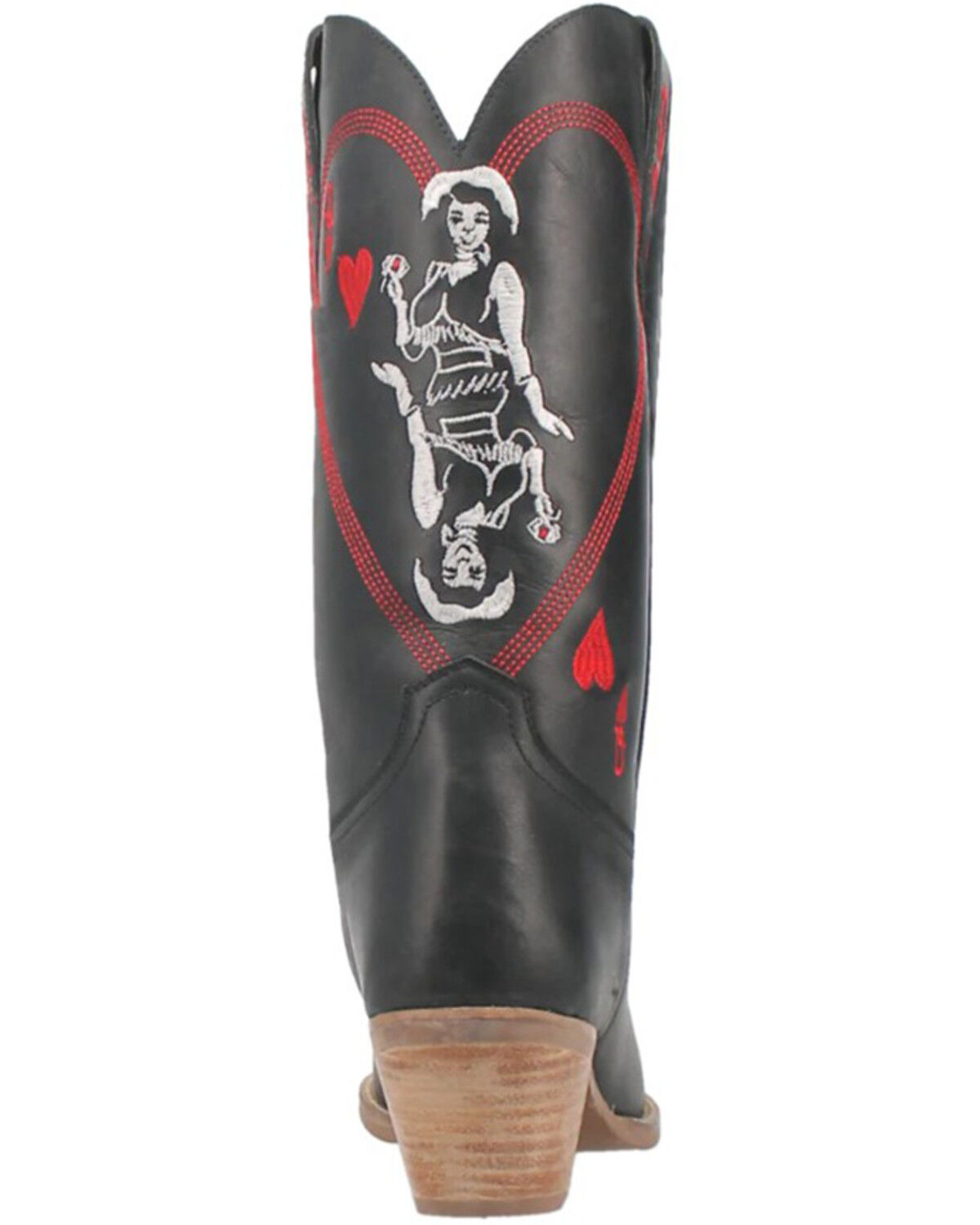 Image #5 - Dingo Women's Queen A Hearts Western Boots - Snip Toe, Black, hi-res