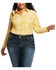 Ariat Women's Yellow Plaid R.E.A.L. Sunrise Desert Snap Long Sleeve Western Shirt - Plus, Gold, hi-res