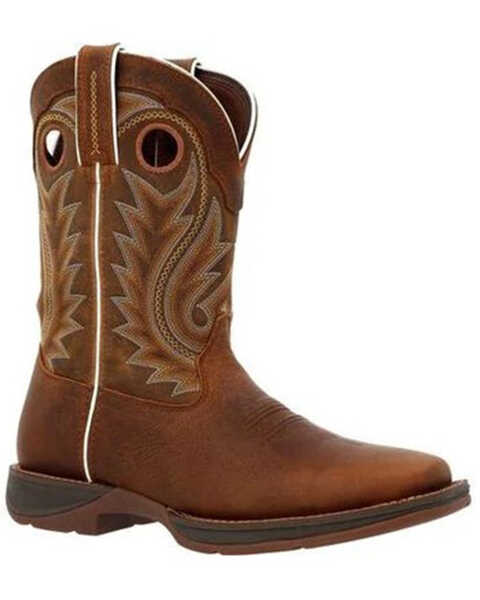 Image #1 - Durango Men's Rebel Chestnut Western Boots - Broad Square Toe, Dark Brown, hi-res