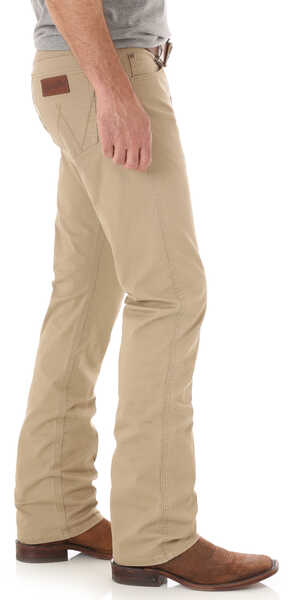 Image #2 - Wrangler Retro Men's Slim Stretch Straight Jeans , Light Brown, hi-res