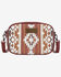 Image #1 - Wrangler Women's Sherpa Southwestern Print Canvas Crossbody Bag, Burgundy, hi-res