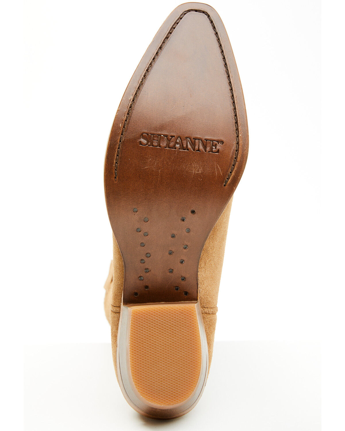 Image #7 - Shyanne Women's Bambi Suede Western Boots - Snip Toe, Tan, hi-res