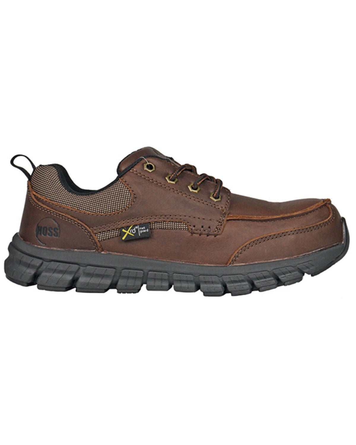 Image #2 - Hoss Men's Stepper Ultra Light Work Shoes - Composite Toe, Brown, hi-res