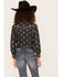 Image #4 - Roper Girls' Floral Print Long Sleeve Pearl Snap Western Shirt, Black, hi-res