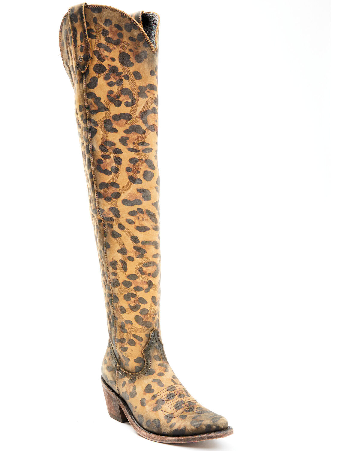 Image #1 - Liberty Black Women's Allyssa Leopard Print Western Boots - Round Toe, Tan, hi-res