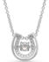 Montana Silversmiths Women's Dancing With Luck Horseshoe Necklace, Silver, hi-res