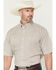 Image #2 - George Strait by Wrangler Men's Floral Geo Print Short Sleeve Button-Down Stretch Western Shirt, Brown, hi-res