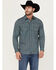 Image #1 - Moonshine Spirit Men's Old Fashioned Medallion Print Long Sleeve Pearl Snap Western Shirt, Navy, hi-res