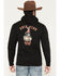 Image #1 - Bucking Chutes Men's Barrel Bettie Graphic Hooded Sweatshirt, Black, hi-res