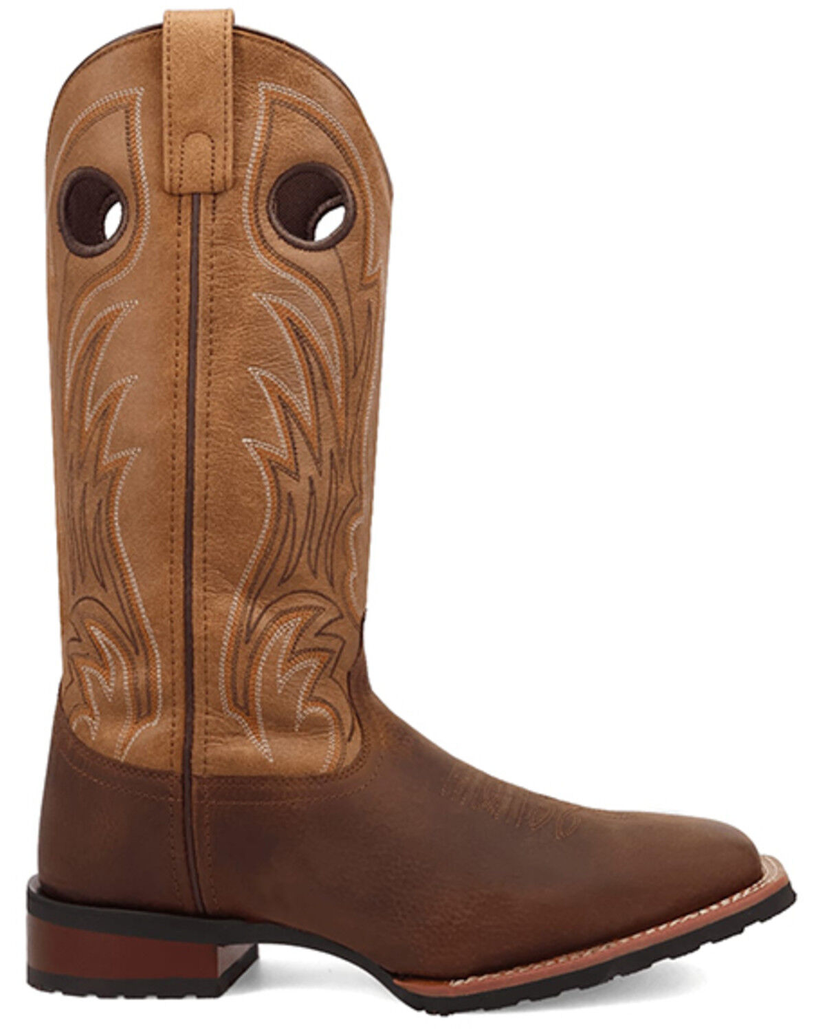 Image #2 - Laredo Men's Cullen Western Boots - Broad Square Toe, Brown, hi-res