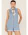 Show Me Your Mumu Women's Medium Wash Reno Sleeveless Denim Romper, Blue, hi-res