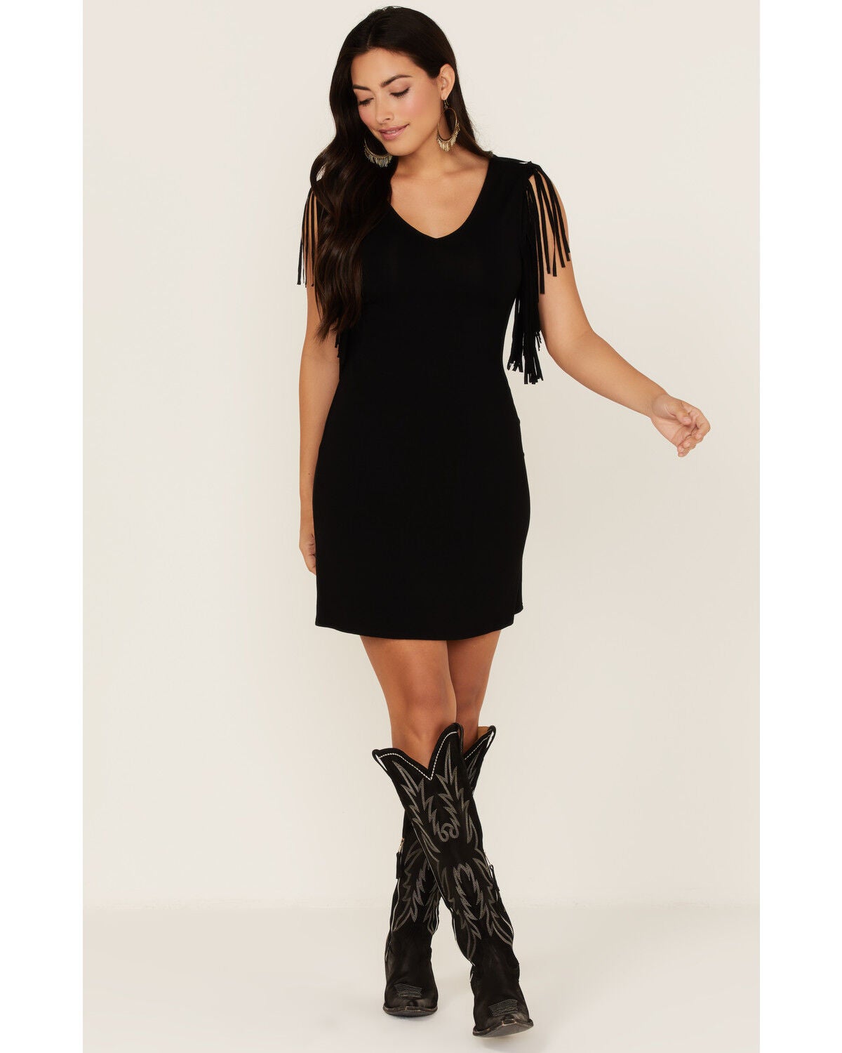 Countrywood Jersey Fringe Dress 