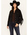 Image #2 - Idyllwind Women's Outlaw Fringe Trucker Jacket, Black, hi-res