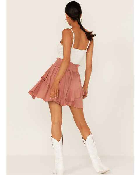 Image #3 - Wishlist Women's Smocked Waist Ruffle Mini Skirt, , hi-res