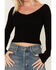 Image #3 - Shyanne Women's Ribbed Sweater Top, Black, hi-res