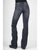 Stetson Women's 816 Classic Dark Wash Slim Fit Low Rise Bootcut Jeans, Med Wash, hi-res