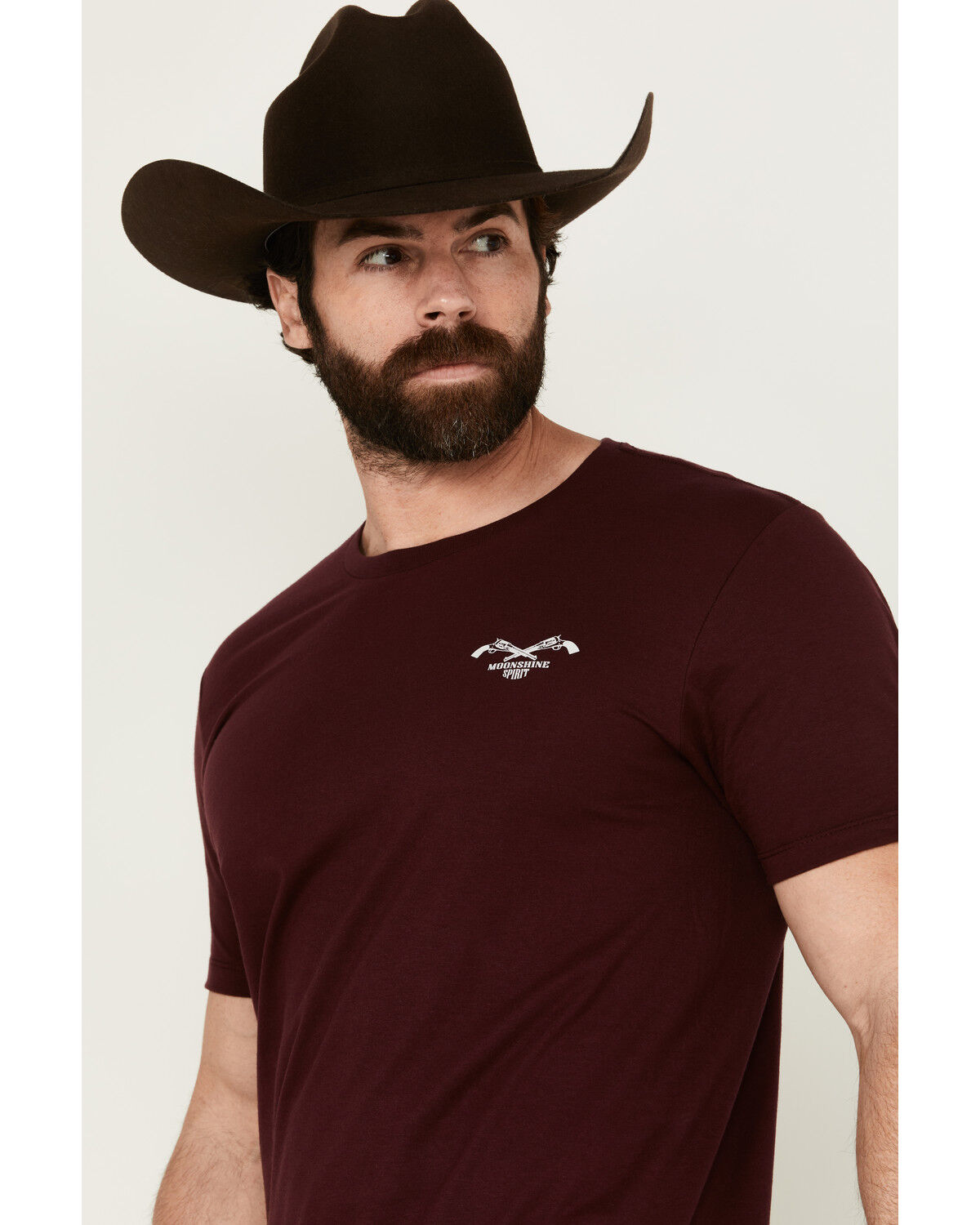Image #3 - Moonshine Spirit Men's Southern Bandit Short Sleeve Graphic T-Shirt, Burgundy, hi-res