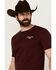 Image #3 - Moonshine Spirit Men's Southern Bandit Short Sleeve Graphic T-Shirt, Burgundy, hi-res