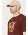 Image #2 - Thorogood Men's Wing & Wheel Short Sleeve Graphic Work T-Shirt, Dark Red, hi-res